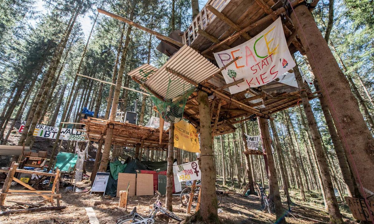 Seit Ende Februar gibt es die Protestcamps im Altdorfer Wald.