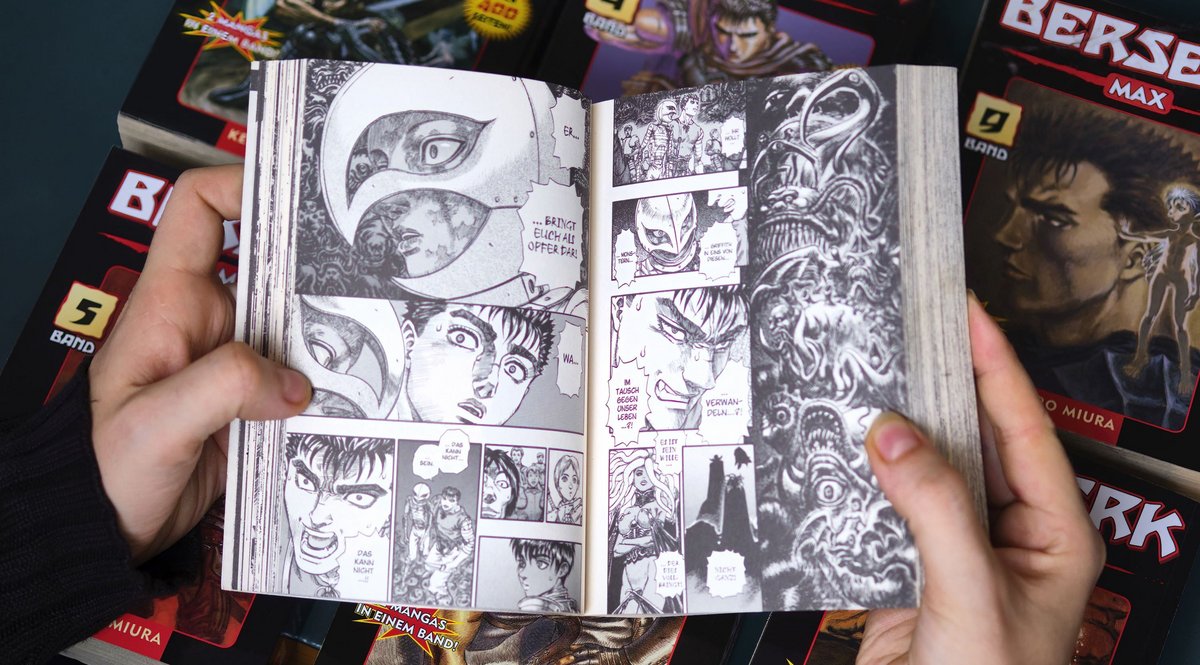 Wegen der enormen Detailtiefe gilt Kentarō Miuras "Berserk" als einer der künstlerisch anspruchsvollsten Mangas. Foto: Joachim E. Röttgers