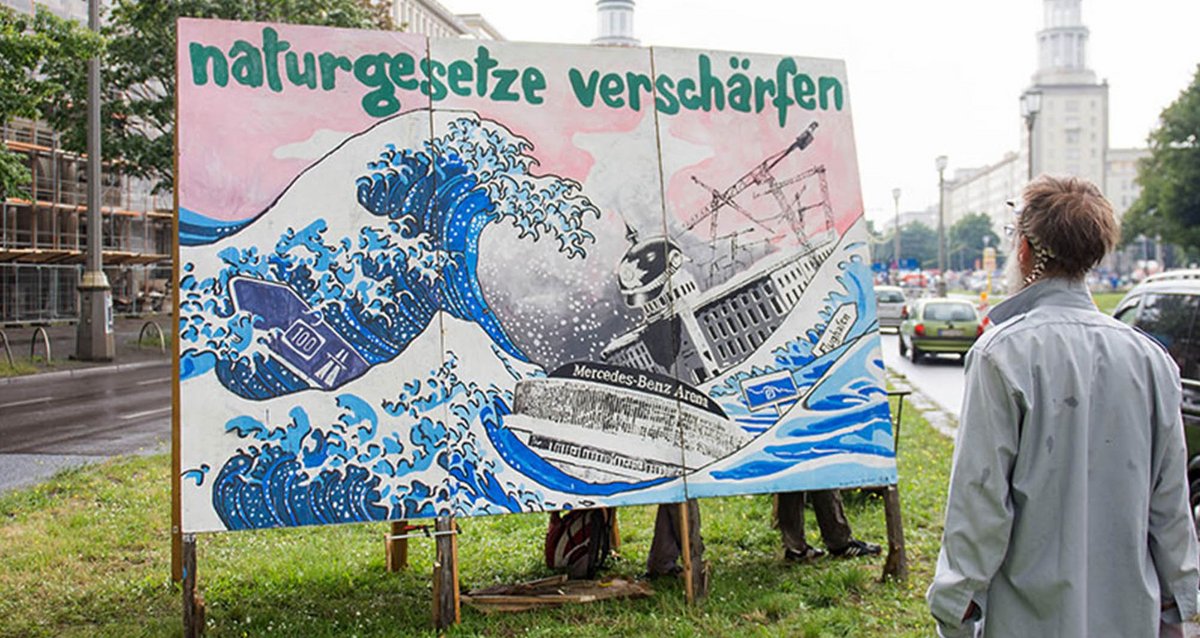 Überzeugungen verballhornen mit der Bergpartei, hier zur Bundestagswahl 2017. Foto: www.bergpartei.de